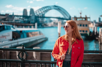 Person in sydney harbour