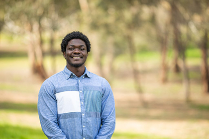 Profile photo of Dr Michael Bewong, lecturer in computing at Charles Sturt 420x280