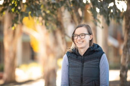 Person outside wearing vest