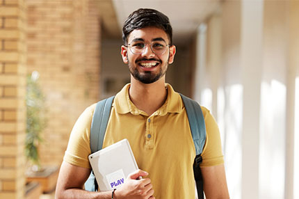 Student smiling