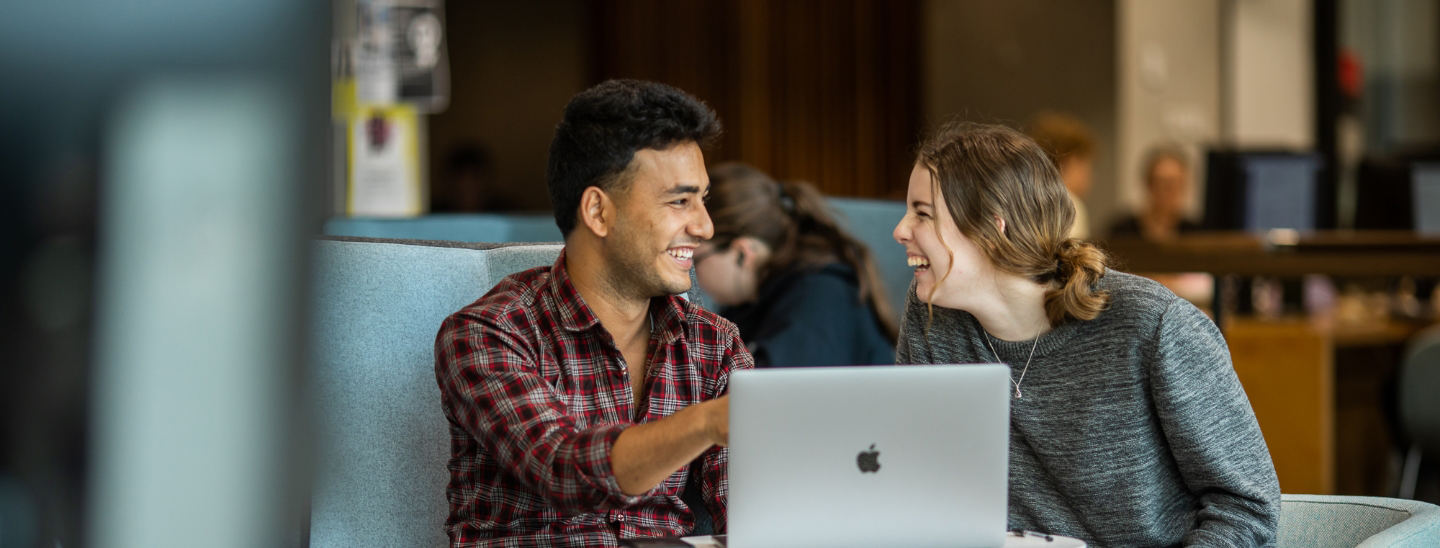 Students in library