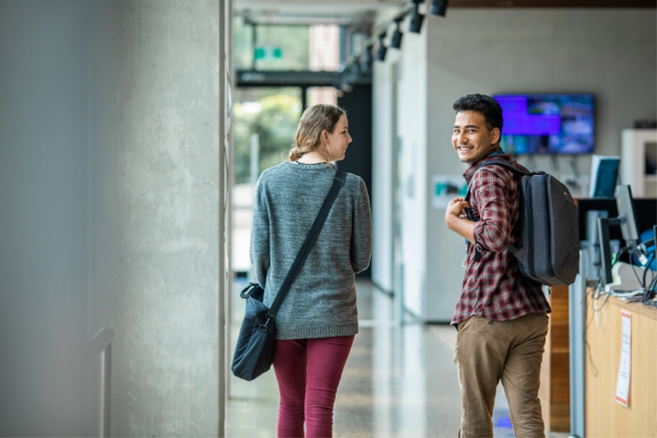 Students on campus